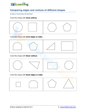 Comparing edges and vertices of different shapes