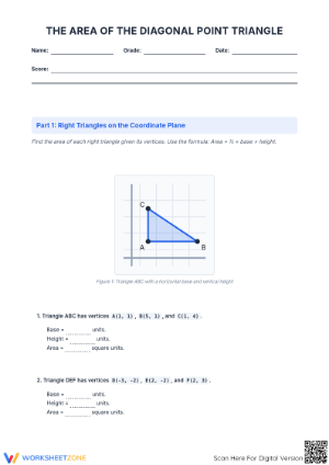Area of Triangles on Coordinate Plane | Printable Math