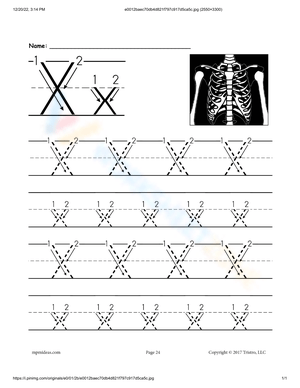 Tracing Letter X Practice