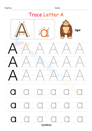 Letter A with Ape