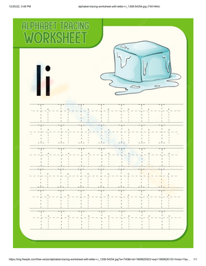 Learn Letter I with Ice Cream Worksheet
