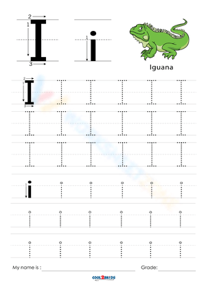Practice Tracing Letter I Worksheet