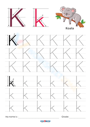Learn Letter K with Koala Worksheet