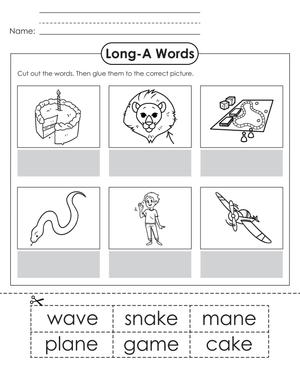 Discover Long A Words with This Worksheet