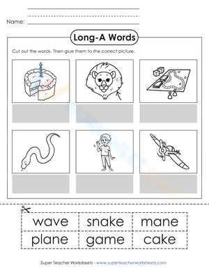 Discover Long A Words with This Worksheet