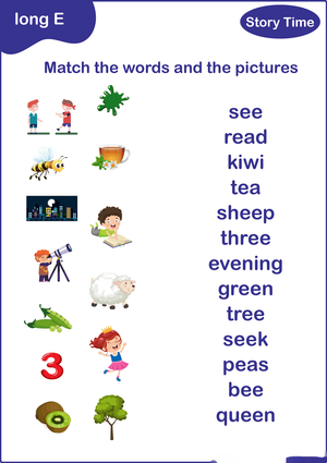 Explore Long E Sounds with This Worksheet