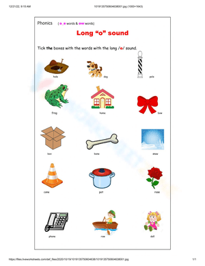 Learn Long Vowel O with This Worksheet