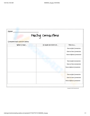 Worksheet on Making Connections