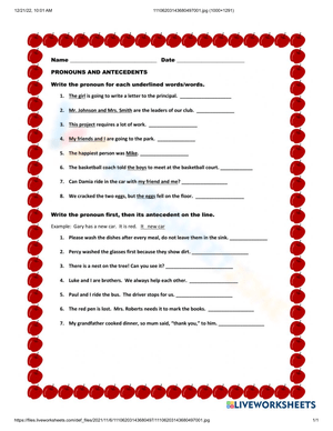 Practice Pronouns with This Worksheet