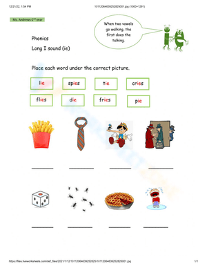 Mastering Long I Sounds with This Worksheet