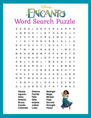 Solve the Encanto Puzzle with This Worksheet
