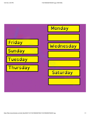 Order the Weekdays: A Sequencing Worksheet