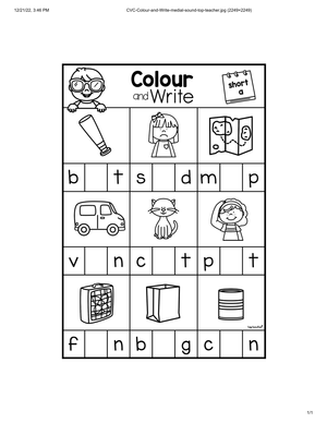 Write the Middle Sounds: A Phonics Worksheet