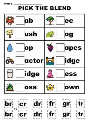 Pick the Blends: Enhance Phonics Skills
