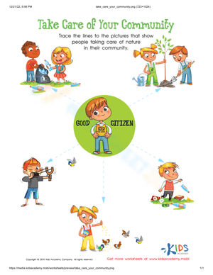 Take Care of Your Community: A Citizenship Worksheet