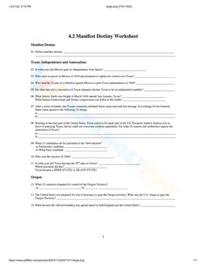 Manifest Destiny: Exploring American Expansionism