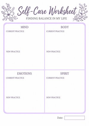 Self-Care Worksheet