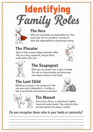 Identifying Family Roles Worksheet | Essential Grade 9-12