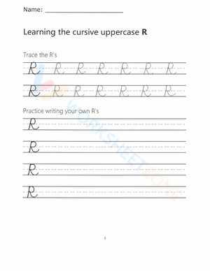 Learn Cursive Uppercase R