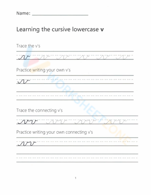 Learn to Write Cursive Lowercase v