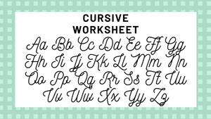Practice Cursive Writing with this Worksheet
