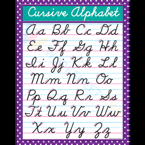 Cursive Alphabet Learning Worksheet