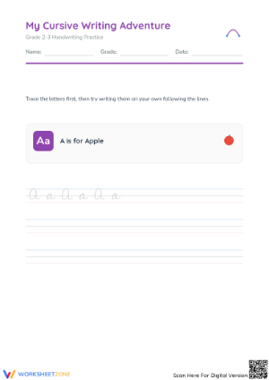 Upper and Lowercase Letters A-Z Tracing