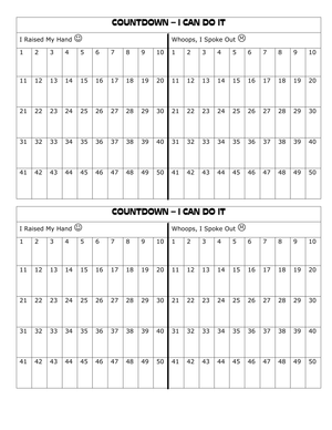 Countdown to 50 for Positive Behavior