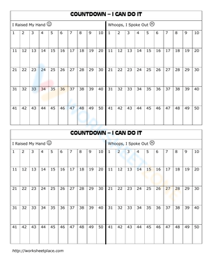 Countdown to 50 for Positive Behavior