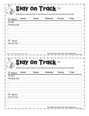 Stay on Track Behavior Tracker | Essential Printable
