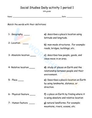 All About Ancient Egypt Worksheet