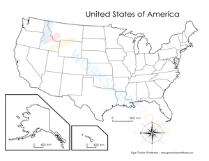 USA Map Worksheet