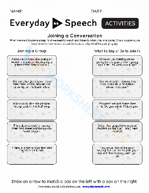 Engaging Speech Activity Worksheet