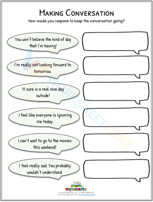 Making Conversation Practice Worksheet