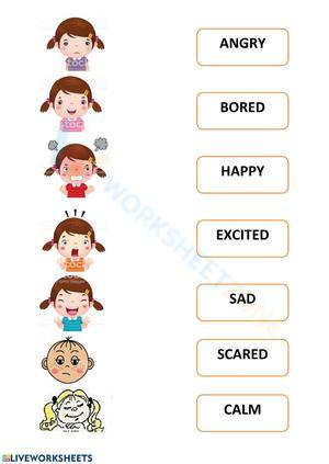 Emotions Identification Worksheet for Kids