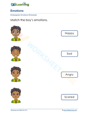 Understanding Boys' Emotions Worksheet