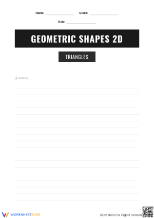 Printable 2D Triangles Reference Guide | Grade 6+ Aligned
