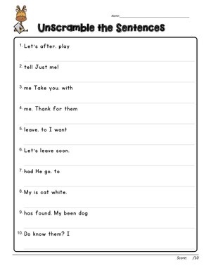 Re-Order Sentences