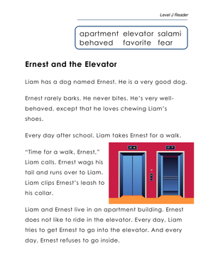 Reading Comprehension: Ernest and the Elevator