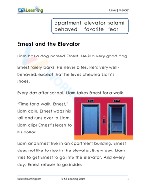 Reading Comprehension: Ernest and the Elevator