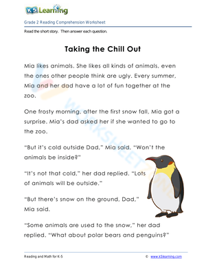 Taking the Chill Out: A Reading Comprehension Story