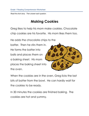 Making Cookies: A Recipe for Reading Comprehension