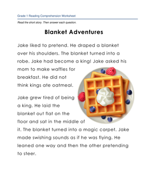 Blanket Adventures: A Cozy Reading Comprehension Story