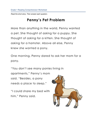 Penny's Pet Problem: Reading Comprehension Adventure