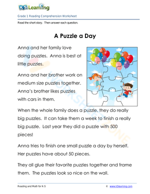 A Puzzle a Day: Logic and Reading Comprehension Fun