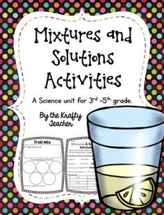 Free Printable Mixtures and Solutions Worksheets