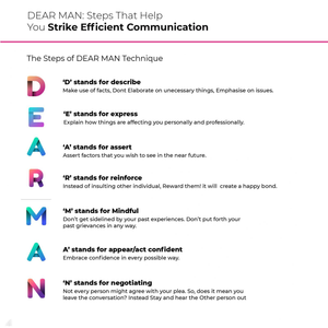 DEAR MAN Step: A Guide to Interpersonal Effectiveness