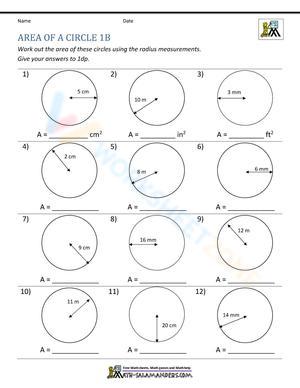 Practice Calculating Area of Circle