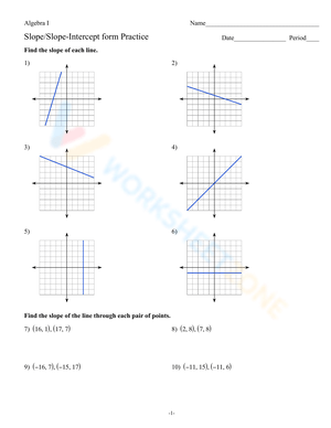 Practice with Slope-Intercept Form