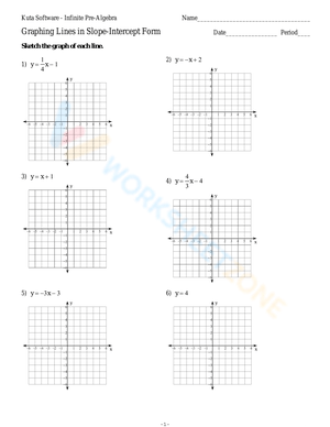 Updated Slope-Intercept Form Practice